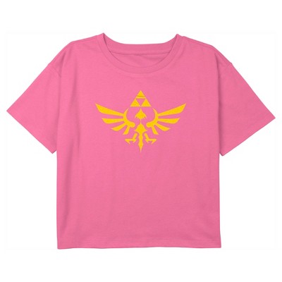 Girl's Nintendo The Legend of Zelda Skyward Sword Logo Crop T-Shirt