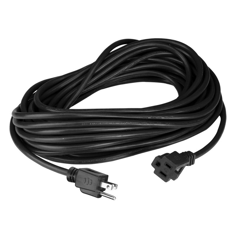 Northlight 100' Black 3-Prong Outdoor Extension Power Cord, 1 of 4