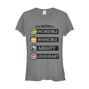 Juniors Womens Marvel Mother's Day Mom Qualities T-Shirt
