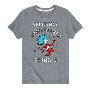 Boys' - The Cat in the Hat - Christmas Morning Crew Thing 2 Short Sleeve Graphic T-Shirt - 1 of 4