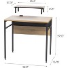 IRIS USA Office Computer Desk With Monitor Stand, Organizer and Cable Tray - 3 of 4