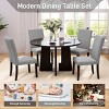 NicBex Mid-Century Style Circle Wooden Dining Table with Faux Marble Top,Modern Round Kitchen Table,Dining Room Furniture - 4 of 4