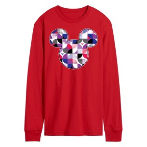 Men's - Disney - Mickey Mouse Geometric Logo Long Sleeve Graphic T-Shirt - 1 of 3