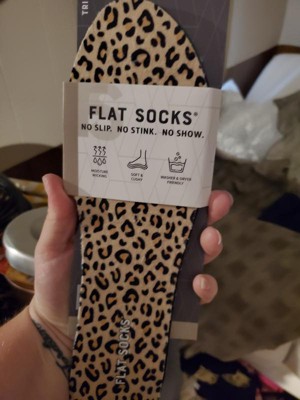Flat Socks No Show Cushioned Socks - Leopard : Target