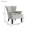 Coolbibila Modern Accent Chair, Polyester Armchair With Channel Back,  Club Chair With Soft Fabric - 4 of 4