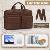 Messenger Bag for Men Leather Laptop Bags Work Computer Briefcase Vintage Mens Satchel Shoulder Bag - 4 of 4