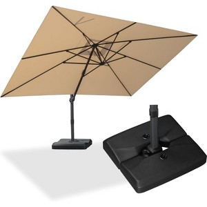 PURPLE LEAF Cantilever Telescopic Umbrella for Swimming Pool, Patio, Porch, Garden - 1 of 4