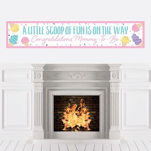Big Dot of Happiness Scoop Up The Fun - Ice Cream - Sprinkles Baby Shower Party Decorations Party Banner - 1 of 4