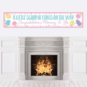 Big Dot of Happiness Scoop Up The Fun - Ice Cream - Sprinkles Baby Shower Party Decorations Party Banner