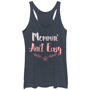 Women's CHIN UP Mommin Ain't Easy Racerback Tank Top - 1 of 3