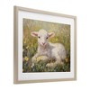 Stupell Industries Sunlight Lamb in Flowers Framed Print Under Glass Art - 2 of 4