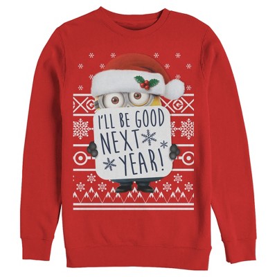 Men's Despicable Me Christmas Good Minion Sweatshirt