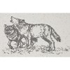 tagltd Winter Sketch Collection Stoneware with Wolf Sketch Art Design on White Background Appetizer Plate 70 inch - 2 of 2