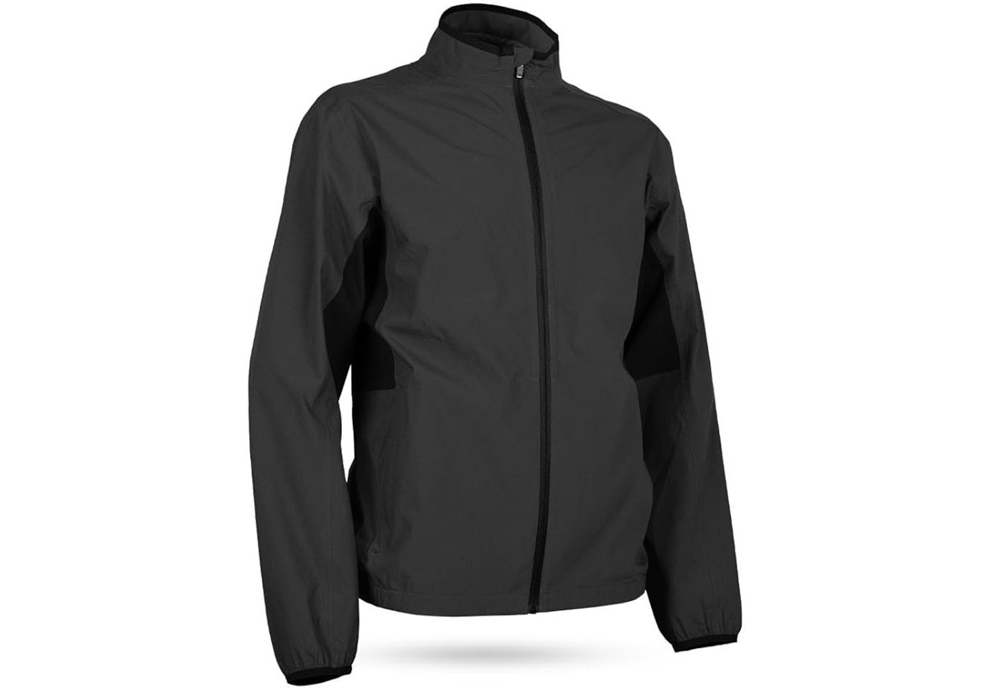 Мужская куртка Sun Mountain Monsoon Rain Gear Jacket Waterproof Steel/Black, цвет: Чёрный — фото 1