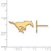 Black Bow Jewelry 14k Yellow Gold Southern Methodist Mustangs NCAA Post Earrings - 2 of 3