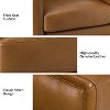 Eulalia 28.74''Wooden Upholstery Wide Genuine Leather Swivel Chair with Swivel Metal Base and  Squared Arms | ARTFUL LIVING DESIGN - 4 of 4