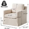 GDFStudio Fitch 29.9" W Upholstered Swivel Chenille Arm Chair with Removable Back Cushion - 3 of 4