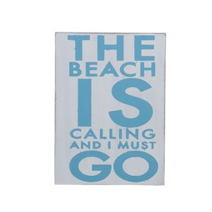 Beachcombers The Beach Is Calling Coastal Plaque Sign Wall Hanging Decor Decoration For The Beach 5 x 0.5 x 7 Inches. - 1 of 1