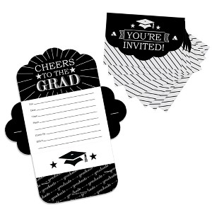 Big Dot of Happiness Graduation Cheers - Fill-In Cards - Graduation Party Fold and Send Invitations - Set of 8 - 1 of 4