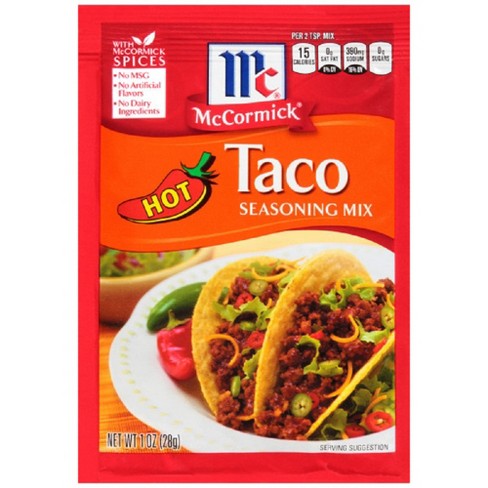 McCormick Hot Taco Seasoning Mix 1 Oz : Target