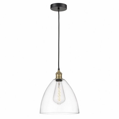 Edison Dome - 1 Light Cord Hung Mini Pendant In Industrial Style-13.75 Inches Tall and 12 Inches Wide