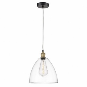 Edison Dome - 1 Light Cord Hung Mini Pendant In Industrial Style-13.75 Inches Tall and 12 Inches Wide - 1 of 1