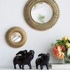 FURNIinspire Decorative Wall Mirror Round Radiant Antique Gold Geometric Texture for Home Office, Gold, 1.2"*13.2"*2" - 4 of 4