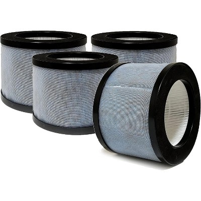 Nispira JH01 MK01 3-in-1 HEPA Filter Replacement For Air Purifier AROEVE MK01, ALROCKET JH06, Elechomes EPI081 EP1081, 4 Packs