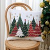 Lomsoe Christmas Tree Pillowcase, Decorative Cushion Cover, Machine Washable, Fits Multiple Room Types, Cover Only - 2 of 4
