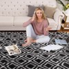 TROPOW Modern Diamond Rug 2x6 for Bedside Entryways Medium Pile Non-Slip Easy-Clean Soft Indoor Carpet - 4 of 4