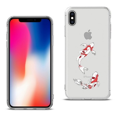 Reiko iPhone Xs Max Clear Bumper Case with Air Cushion Protection in Clear Hot Pink