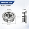 Unique Bargains Chrome Steel Multipurpose Use Flanged Ball Bearing 4 1/8" x 1/4" x 7/64" - 3 of 4