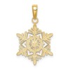 Black Bow Jewelry 14k Yellow Gold Snowflake Pendant, 16mm - 3 of 4