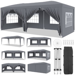Flat Roof Awning 10'x 20',BLOCK UV UPF 50+℉,WATERPROOF clothBlocks 99% of Rain,for Wedding/Events/Patio/Beach/Party/Market/ - 1 of 4