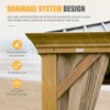 PAGED 10'X12' Hardtop Outdoor Canopies and Gazebos with Galvanized Steel Double Canopy for Patios Deck Backyard, Curtains and Netting, Brown - 3 of 4