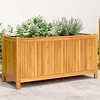 vidaXL Garden Planter Natural Solid acacia wood Decorative Inlays - 2 of 4