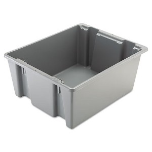 Rubbermaid Commercial Palletote Box, 19 gal, 23.5" x 19.5" x 10", Gray - 1 of 4