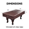 GSE 8' Pool Table Cover, 8-foot Heavy-duty Leatherette Billiards Table Cover, Waterproof & Tearproof Cover for Pool Table - 2 of 4