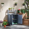 PAGED Potting Bench with Storage Cabinet with 2 Shelves,Outdoor Storage Cabinet with Galvanized Plated Tabletop,Potting Table for Garden - 2 of 4