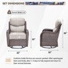 Outdoor Gliders Swivel Chairs with 6-Inch Thick Cushions Swivel Rocker Patio Chairs - 2 of 4