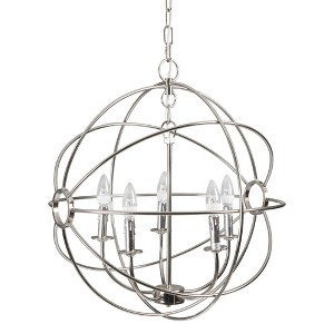 Yosemite Home Decor SCFP2005-5-SN 5 Lights Mini Chandelier, Nickel Plated Finish - 1 of 4