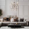 LNC Andromeda 9-Light 39" French Country/Cottage Candle Tiered Oversized Chandelier,Distressed White Wood and Rustic Bronze - 4 of 4