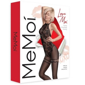 Memoi Women's Fantasy Fishnet Halter Top Seamless Body Stocking - 1 of 4