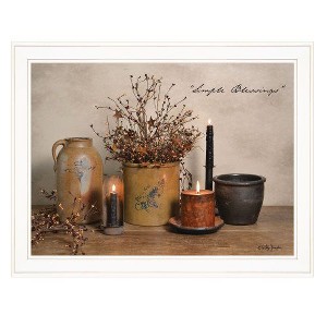 PAGED Modern Framed Wall Art for Living Room, Boho Wall Decor – "Simple Blessings" by Billy Jacobs, Home Decor Hang Framed Print, Bathroom Wall Decor - 1 of 2