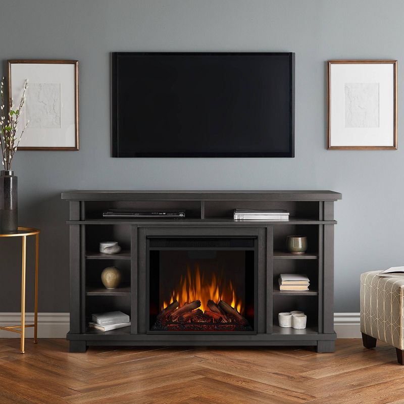 Real Flame Belford Media Electric Fireplace Gray, 3 of 13