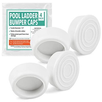 Impresa [4 Pack] Pool Ladder Bumpers to Protect Pool Liner - Protective Step Ladder End Cap - 1.9” Inner Diameter