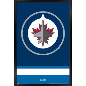 Trends International NHL Winnipeg Jets - Logo 21 Framed Wall Poster Prints - 1 of 4