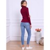 INSPIRE CHIC Women's Long Sleeve Mock Turtle Neck Trendy Casual Sweater - 3 of 4