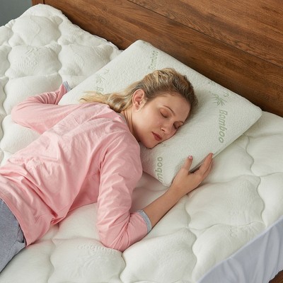 Luxurious White Latex Memory Foam Pillow with Bamboo Cover