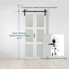 SMARTSTANDARD Bifold Barn Door 84 in. Height 3-Lite Frosted Glass MDF Bi-fold Sliding Closet Doors with Hardware Kit Included, Predrilled - 3 of 4